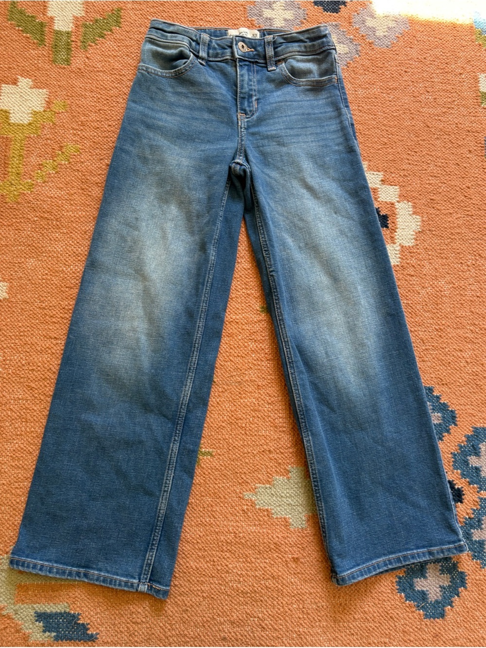 Abercrombie Kids Girl’s High Rise Wide-Leg Blue Denim Jeans Size 9/10